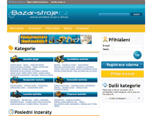 Tablet Screenshot of bazar-stroje.cz